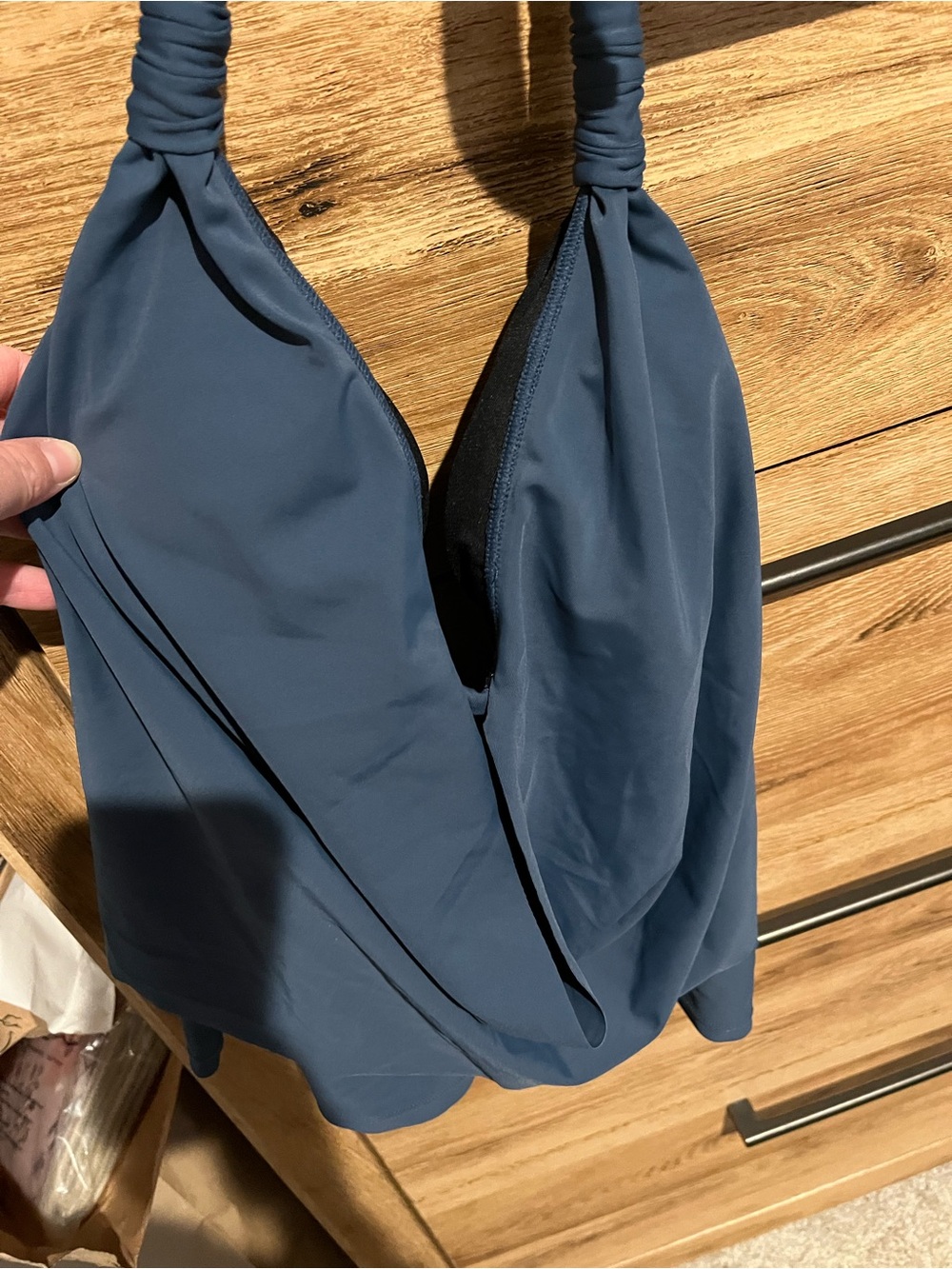 Blue Halter Swim Top - Deep Slate Blue NWOT